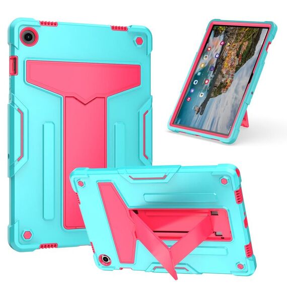 Custodia per tablet PC ibrida in silicone robot per Samsung Galaxy Tab A9+ T Holder (rosso menta)