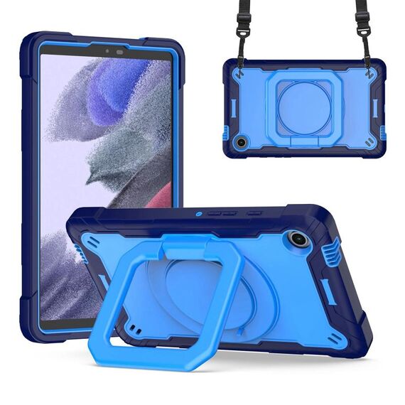Custodia per tablet PC ibrida in silicone con robot per Samsung Galaxy Tab A9 (blu navy blu)
