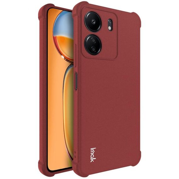 Per Xiaomi Poco C65 4G/Redmi 13C 4G imak custodia in TPU antiurto con airbag (rosso opaco)