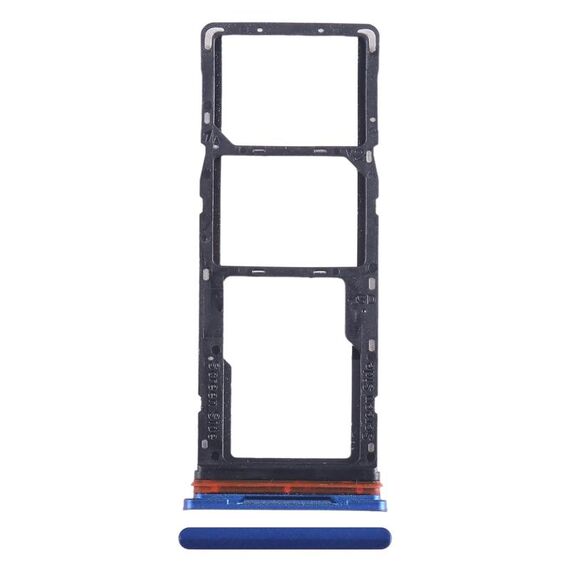 Per Tecno Pop 5 LTE Vassoio scheda SIM + Vassoio scheda SIM + Vassoio scheda Micro SD (Blu scuro)
