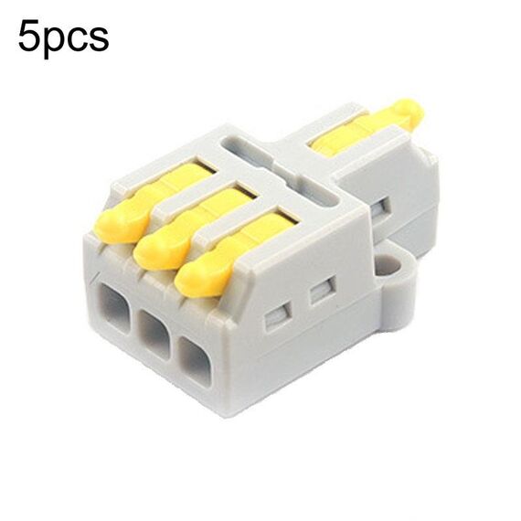 D1-3 Morsettiera a connessione rapida con splitter per collegamento mini filo a pressione (giallo)
