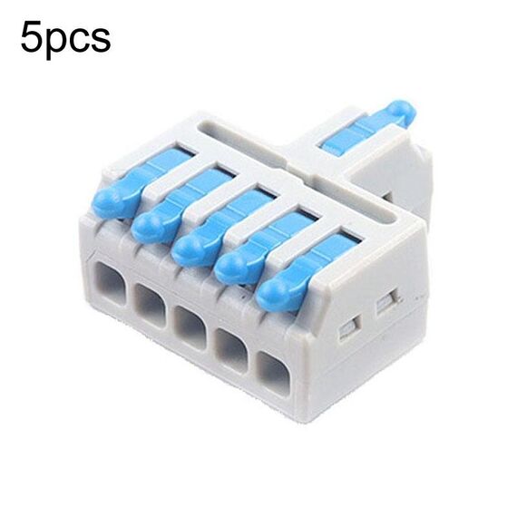 D1-5 Tipo a spinta Mini splitter per collegamento a filo Morsettiera a connessione rapida (blu)