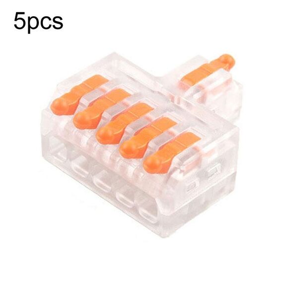 D1-5T Morsettiera a connessione rapida con splitter mini cavo di tipo push (arancione)