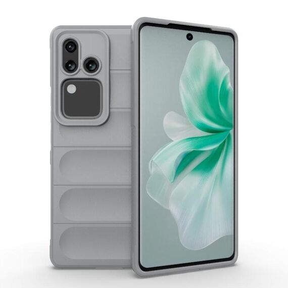 Per vivo S18 5G Magic Shield TPU + custodia per telefono in flanella (grigio)