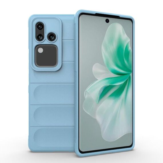 Per vivo S18 5G Magic Shield TPU + custodia per telefono in flanella (azzurro)