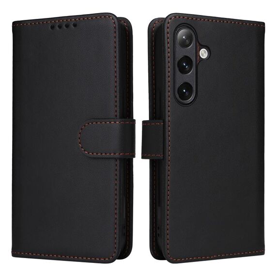 Per Samsung Galaxy S24 5G BETOPNICE BN-005 2 in 1 staccabile imita la custodia in vera pelle (nero)