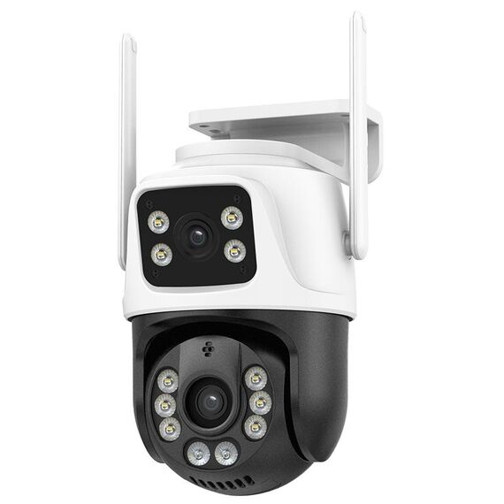 La doppia fotocamera WiFi QX101 da 6 MP supporta l'interfono vocale bidirezionale e la visione notturna a infrarossi (spina UK)