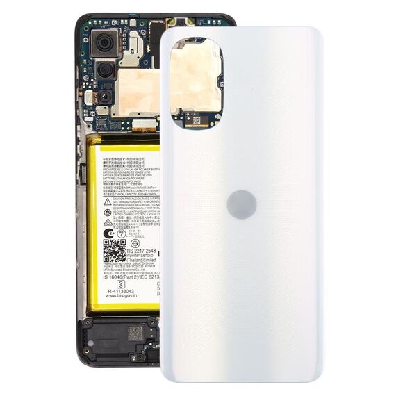 Per Motorola Moto G82 Cover posteriore batteria originale (bianco)