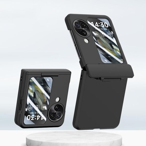 Per OPPO Find N3 Flip PC Skin Feel Custodia per telefono pieghevole integrata con albero centrale (nero)