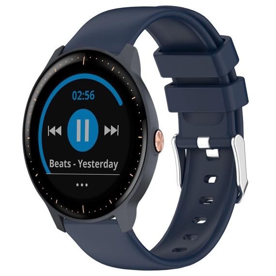 Per cinturino in silicone liscio tinta unita Garmin Vivoactive3 Music da 20 mm (blu notte)