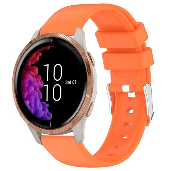 Per cinturino in silicone liscio tinta unita Garmin Venu da 20 mm (arancione)