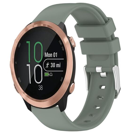 Per Garmin Forerunner 645 cinturino in silicone liscio tinta unita da 20 mm (verde oliva)