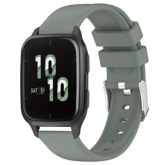 Per cinturino in silicone liscio tinta unita Garmin Forerunner Sq2 da 20 mm (verde oliva)