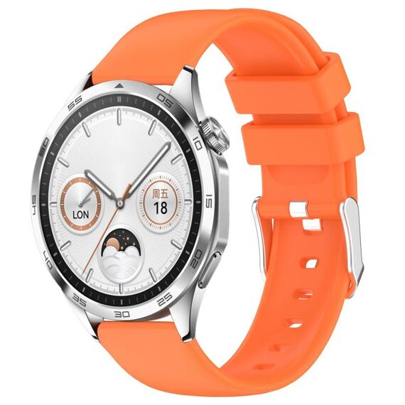 Per Huawei Watch GT4 41mm 20mm cinturino in silicone liscio tinta unita (arancione)