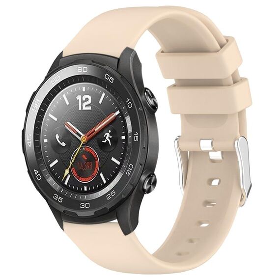 Per Huawei Watch 2 cinturino in silicone liscio tinta unita da 20 mm (beige)