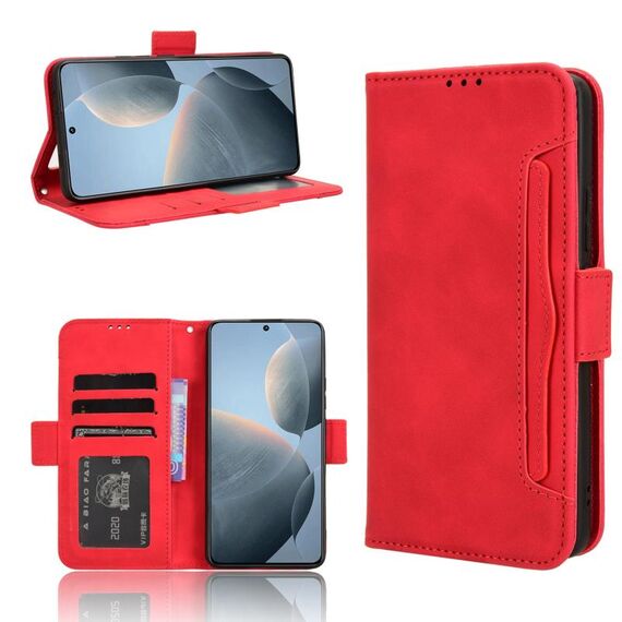 Per Xiaomi Redmi K70 / K70 Pro 5G Custodia per telefono in pelle con texture di vitello con texture di vitello(Rosso)