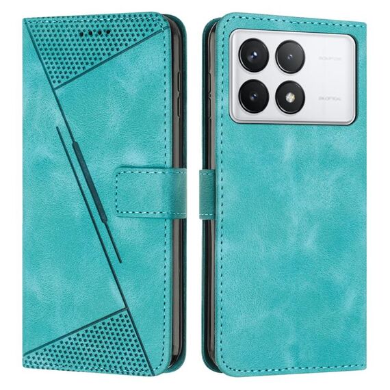 Custodia per telefono in pelle Dream Triangle per Xiaomi Redmi K70E con cordino (verde)