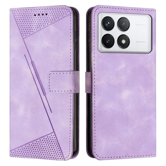 Per Xiaomi Redmi K70 / K70 Pro Custodia per telefono in pelle Dream Triangle con cordino (viola)