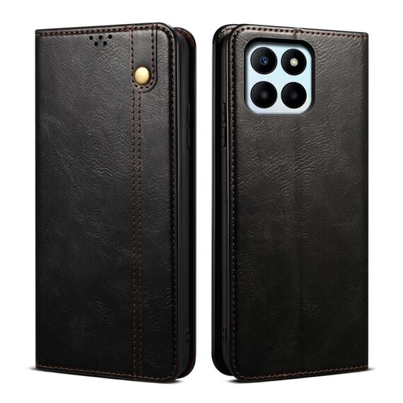 Per Honor X8b 4G Global Oil Wax Crazy Horse Texture Custodia in pelle per telefono (nera)