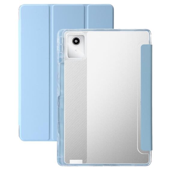 Per Lenovo Tab M11 /Xiaoxin Pad 11 2024 Custodia tablet in pelle tripla acrilica trasparente (blu ghiaccio)