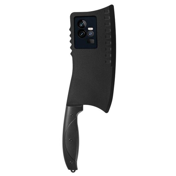 Per vivo iQOO 11 Coltello da cucina simulato TPU + Custodia per PC (Nero)