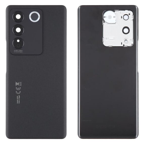 Per vivo V27 Pro Cover posteriore batteria originale con copriobiettivo fotocamera (nero)