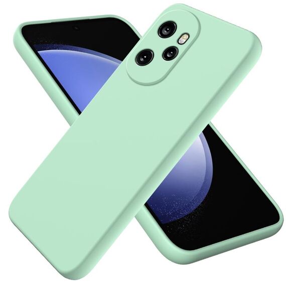 Per Honor 100 Pro Custodia protettiva a copertura totale antigoccia in silicone liquido tinta unita (verde)