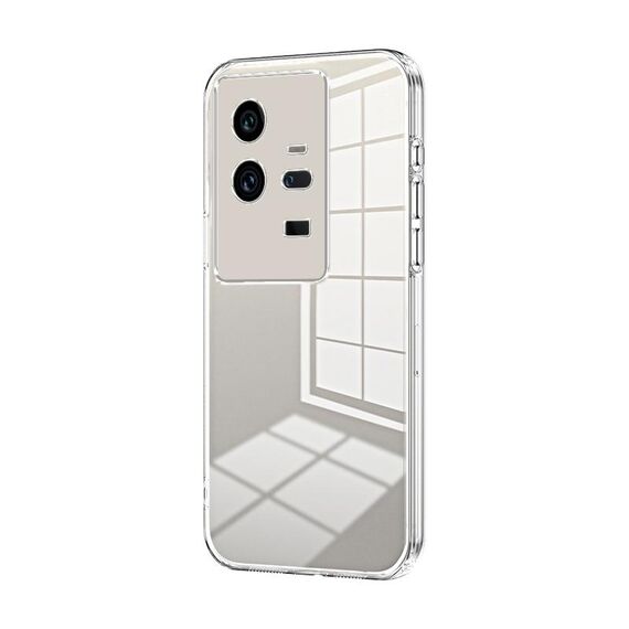 Per vivo iQOO 11 Pro Custodia per telefono con foro sottile con placcatura trasparente (trasparente)