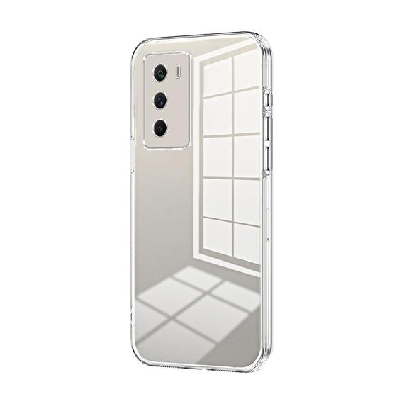 Per vivo iQOO Neo5 S / iQOO 9 SE Custodia per telefono con foro fine con placcatura trasparente (trasparente)