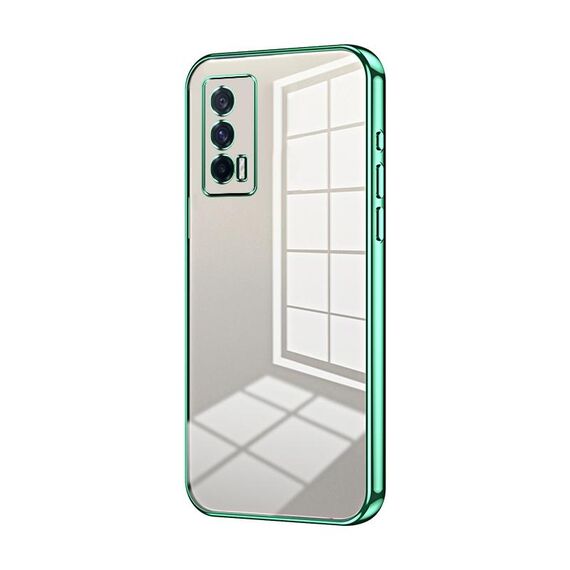 Per vivo iQOO Neo5 / iQOO 7 India Custodia per telefono con foro fine con placcatura trasparente (verde)