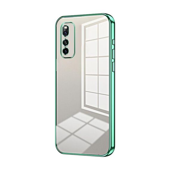 Per vivo iQOO Neo3 5G / Z1 / Neo5 Lite Custodia per telefono con foro sottile con placcatura trasparente (verde)