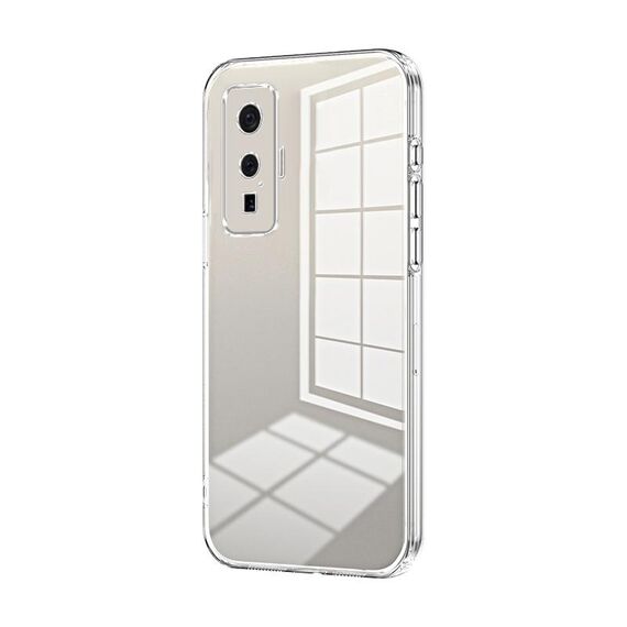 Per vivo iQOO 5 Pro Custodia per telefono con foro sottile con placcatura trasparente (trasparente)