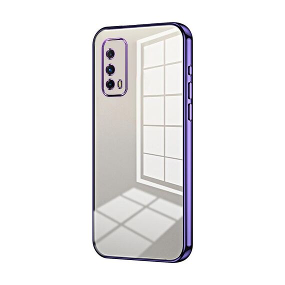Per vivo iQOO Z1X Custodia per telefono con foro sottile con placcatura trasparente (viola)