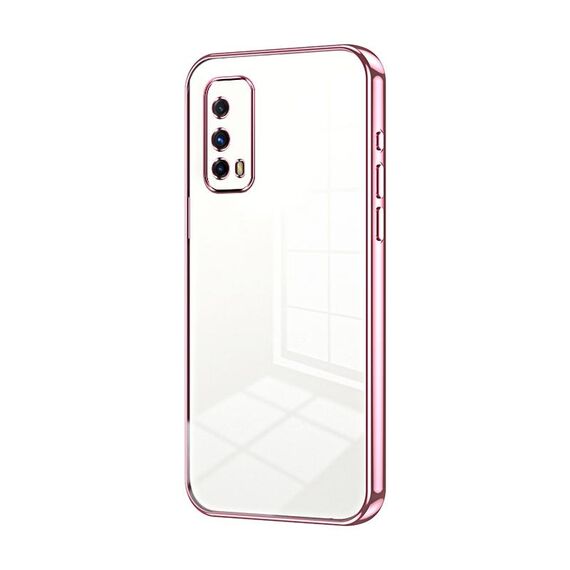 Per vivo iQOO Z1X Custodia per telefono con foro sottile con placcatura trasparente (rosa)