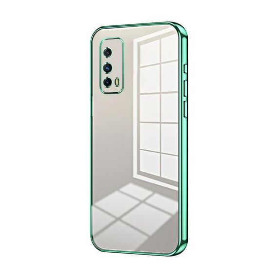 Per vivo iQOO Z1X Custodia per telefono con foro sottile con placcatura trasparente (verde)