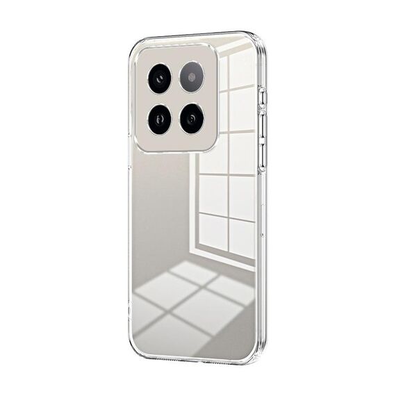 Per la custodia del telefono con foro fine con placcatura trasparente Xiaomi 14 Pro (trasparente)
