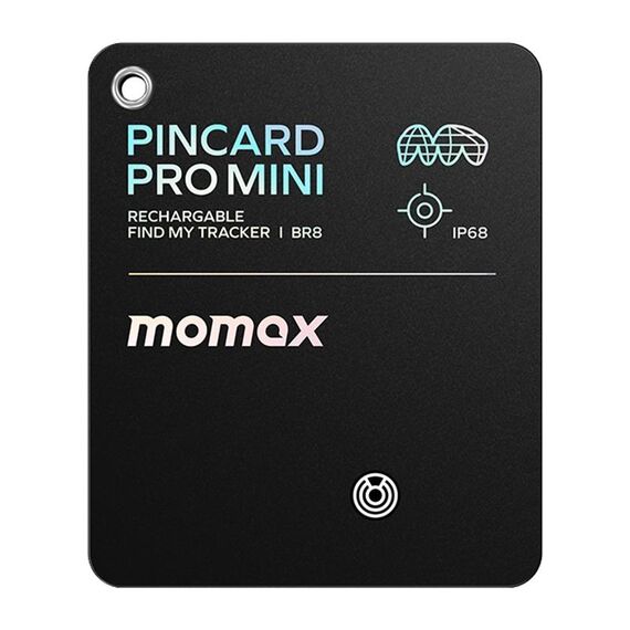 Dispositivo anti-smarrimento di posizionamento di ricarica wireless della scheda MOMAX PINCARD BR8 (nero)