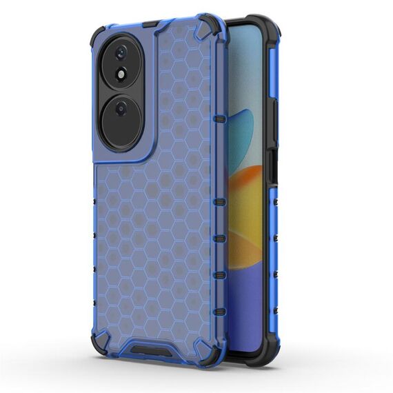 Custodia per telefono a nido d'ape antiurto per Honor X7b (blu)