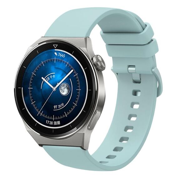 Per Huawei Watch GT3 Pro 43mm 20mm Cinturino in silicone morbido a tinta unita (verde zaffiro)
