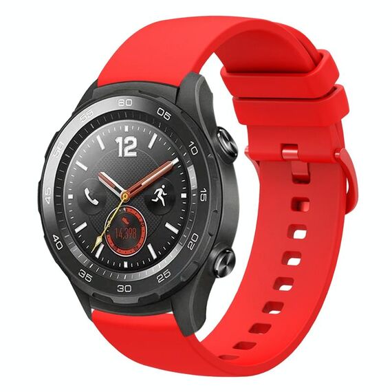 Per Huawei Watch 2 Cinturino per orologio in silicone morbido a tinta unita da 20 mm (rosso)