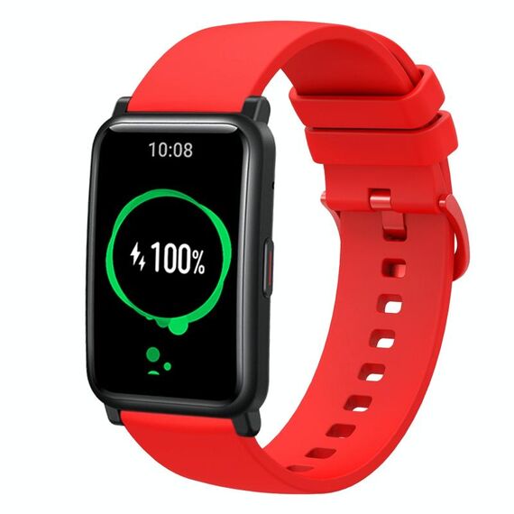 Cinturino per orologio in silicone morbido a tinta unita For Honor Watch ES da 20 mm (rosso)