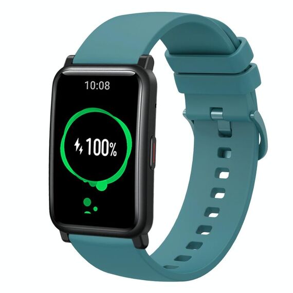 Cinturino per orologio in silicone morbido a tinta unita For Honor Watch ES da 20 mm (verde pino)