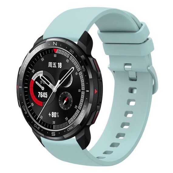 Cinturino per orologio in silicone morbido a tinta unita For Honor Watch GS Pro da 22 mm (verde zaffiro)