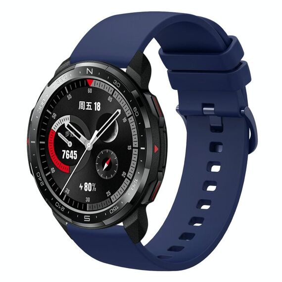 Cinturino per orologio in silicone morbido a tinta unita For Honor Watch GS Pro 22 mm (blu navy)