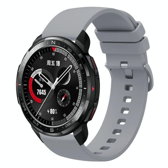 Cinturino per orologio in silicone morbido a tinta unita For Honor Watch GS Pro da 22 mm (grigio)