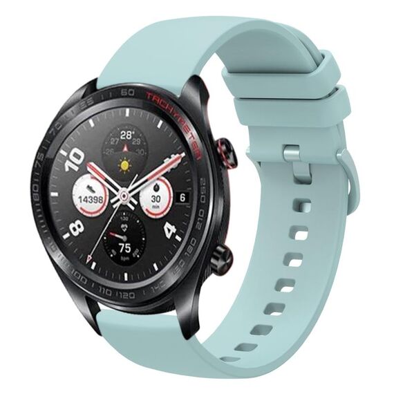 For Honor Watch Dream 22mm Cinturino in silicone morbido a tinta unita (verde zaffiro)