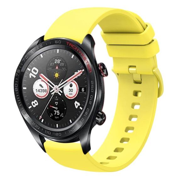Cinturino per orologio in silicone morbido a tinta unita For Honor Watch Dream 22 mm (giallo)