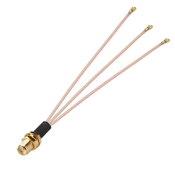 Ponticello cavo prolunga antenna WIFI da 1 in 3 IPX a SMAK RG178 (20 cm)