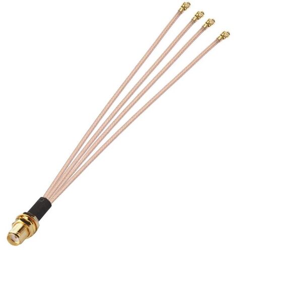 Ponticello cavo prolunga antenna WIFI da 1 in 4 IPX a SMAK RG178 (20 cm)