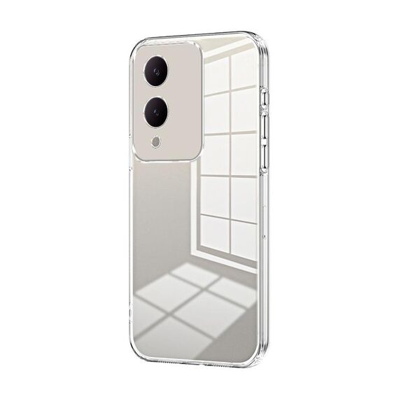 Per vivo Y17s Custodia per telefono con foro sottile con placcatura trasparente (trasparente)